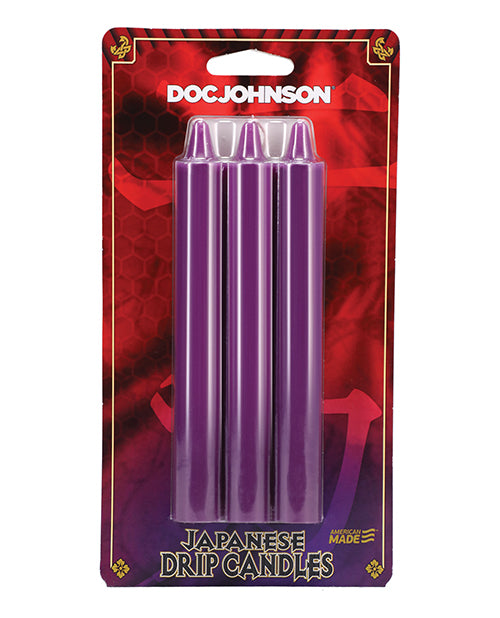 Japanese Drip Candles - Pack of 3 Purple - Unapologetic angel LLC