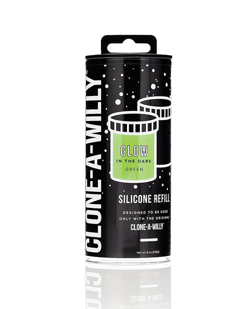 Clone-A-Willy Silicone Glow In The Dark Refill - Green - Unapologetic angel LLC