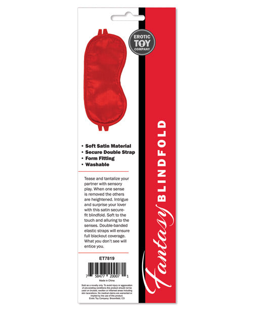 Erotic Toy Company Satin Fantasy Blindfold - Red - Unapologetic angel LLC