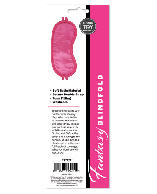 Erotic Toy Company Satin Fantasy Blindfold - Pink - Unapologetic angel LLC