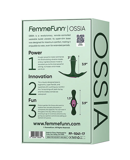 Femme Funn Remote Control Vibrator | Ossia Wearable Bullet Vibrator | Dark Green Small Vibrator - Unapologetic angel LLC