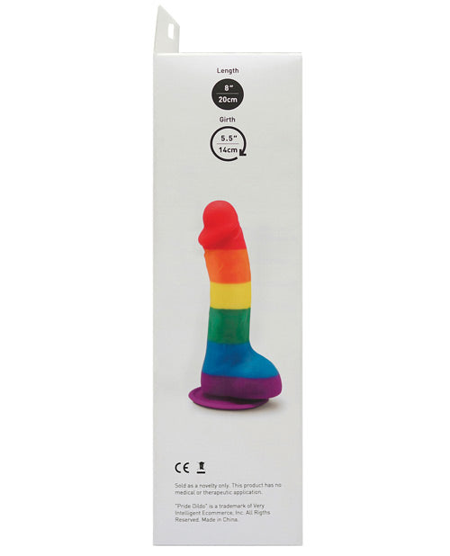 Pride Dildo w/Balls - Rainbow - Unapologetic angel LLC