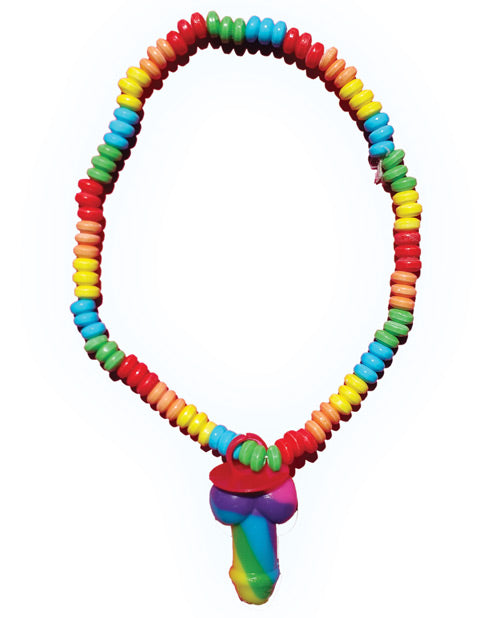 Rainbow Stretchy Cock Candy Necklace - Unapologetic angel LLC