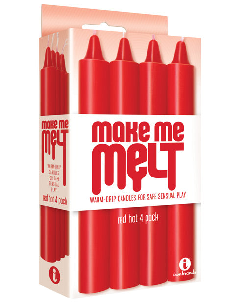 9's Make Me Melt Sensual Warm Drip Candles - Red Hot Pack of 4 - Unapologetic angel LLC