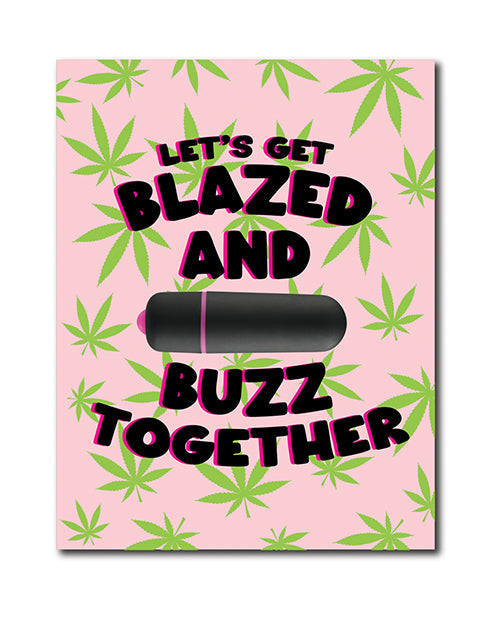 420 Foreplay Blazed Greeting Card w/Rock Candy Vibrator & Fresh Vibes Towelettes - Unapologetic angel LLC