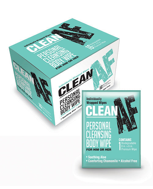 Clean AF Personal Cleansing Body Wipes - Box of 16 - Unapologetic angel LLC