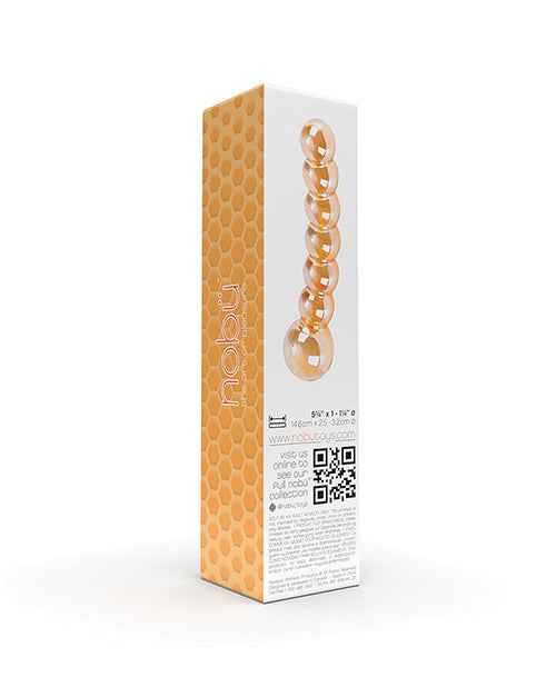 Nobu Honey Beads Glass Dildo | Amber Realistic Dildo | Big Dildo | Handcrafted Large Dildo