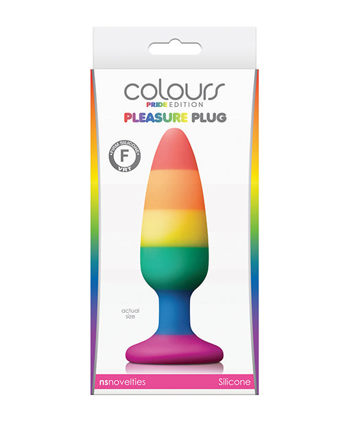 Colours Pride Edition Pleasure Plug Medium - Rainbow - Unapologetic angel LLC
