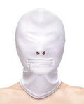 Fetish & Fashion Zippered Mouth Hood - White - Unapologetic angel LLC