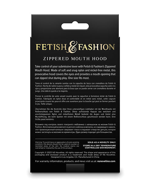 Fetish & Fashion Zippered Mouth Hood - White - Unapologetic angel LLC