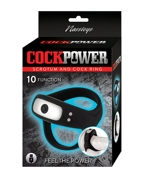 Cockpower Scrotum and Cock Ring - Black - Unapologetic angel LLC
