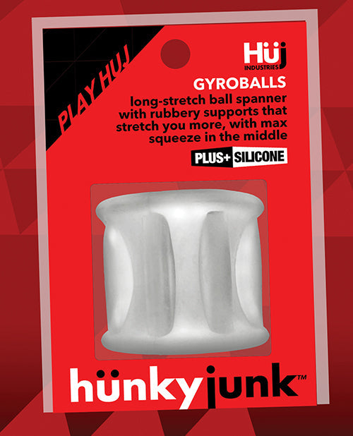 Hunky Junk Gyroball Ballstretcher - Clear Ice - Unapologetic angel LLC