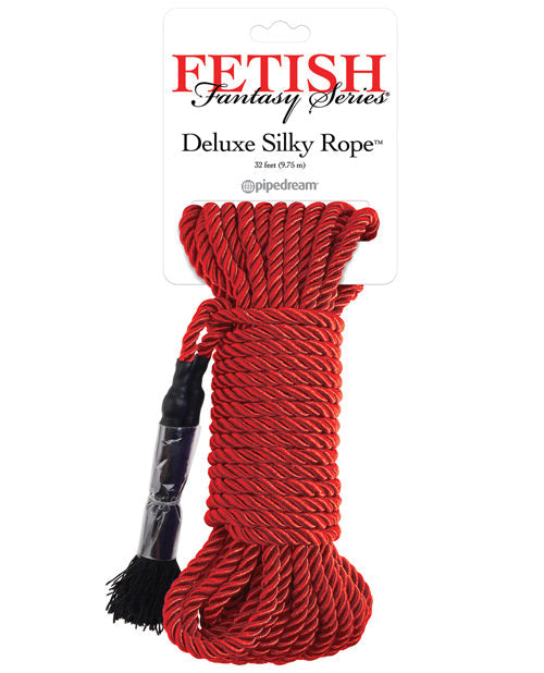 Fetish Fantasy Series Deluxe Silk Rope - Red - Unapologetic angel LLC