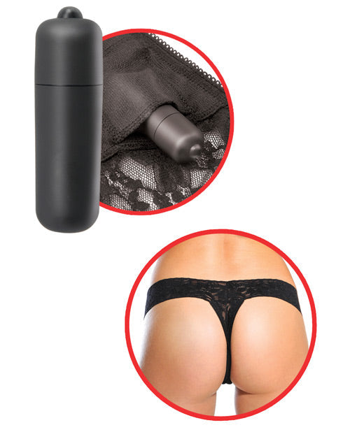 Fetish Fantasy Series Hanky Spank Me Vibrating Panties - Black - Unapologetic angel LLC