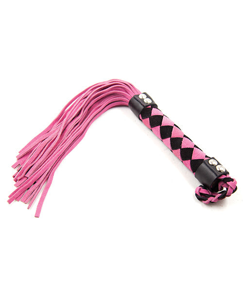 Plesur 15" Leather Flogger - Pink - Unapologetic angel LLC
