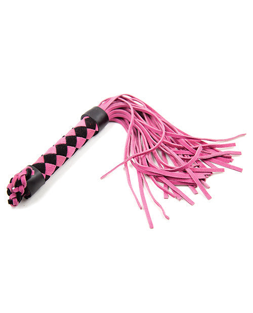 Plesur 15" Leather Flogger - Pink - Unapologetic angel LLC