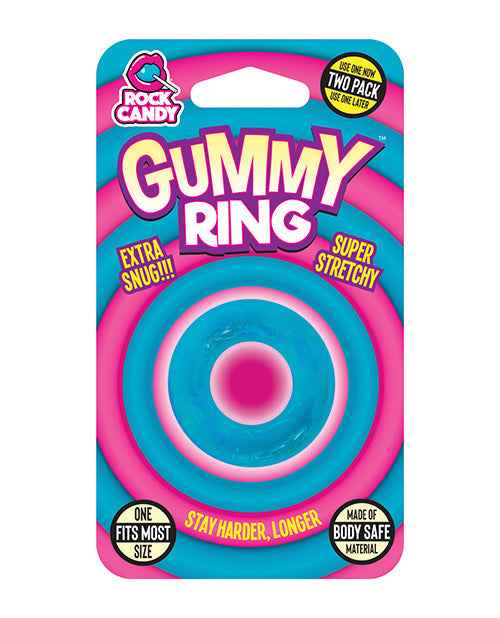 Rock Candy Gummy Ring - Blue