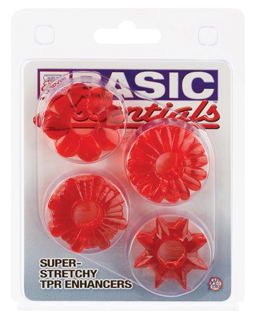Basic Essentials Rings - Red Set of 4 - Unapologetic angel LLC