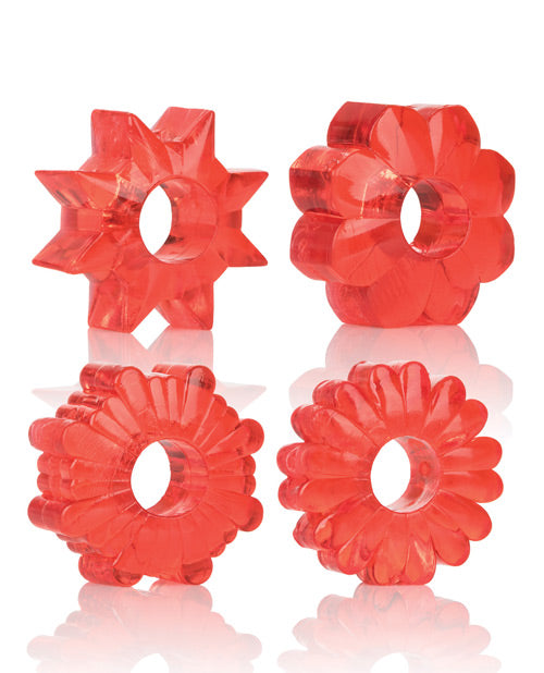 Basic Essentials Rings - Red Set of 4 - Unapologetic angel LLC