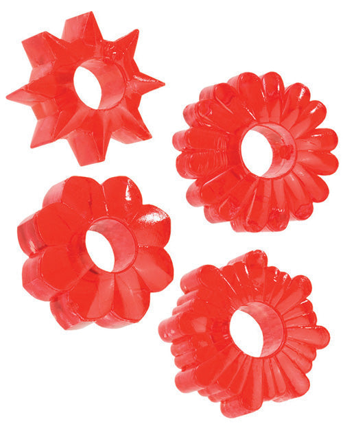 Basic Essentials Rings - Red Set of 4 - Unapologetic angel LLC