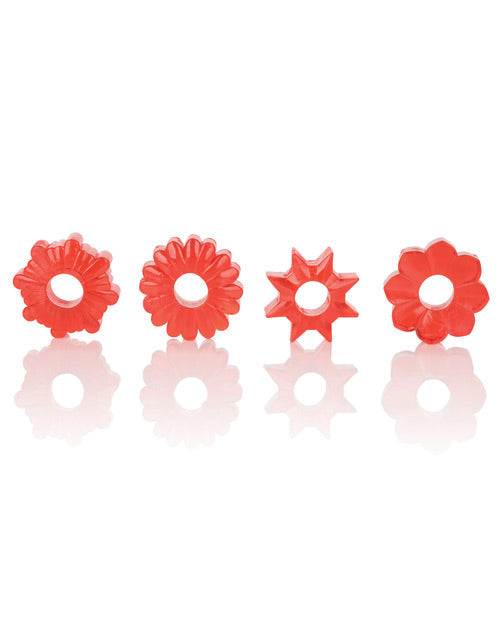 Basic Essentials Rings - Red Set of 4 - Unapologetic angel LLC