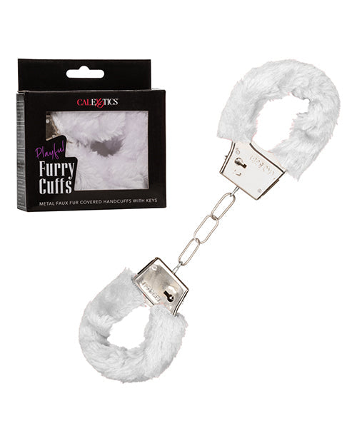 Playful Furry Cuffs - White - Unapologetic angel LLC