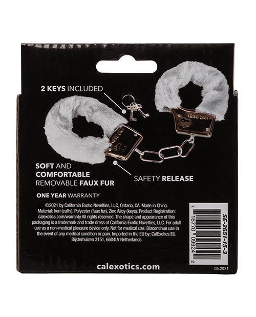Playful Furry Cuffs - White - Unapologetic angel LLC