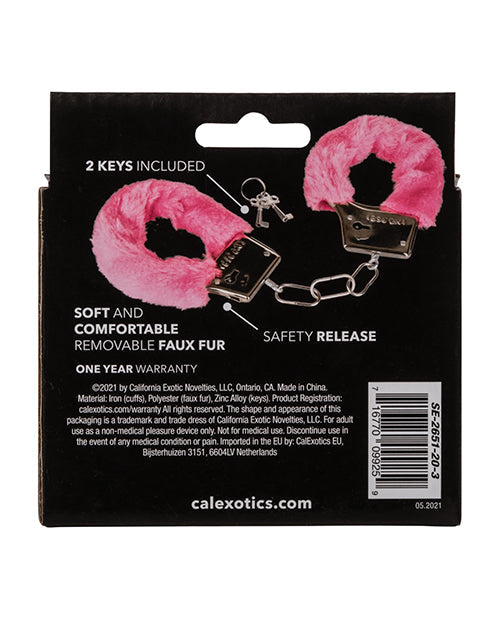 Playful Furry Cuffs - Pink - Unapologetic angel LLC
