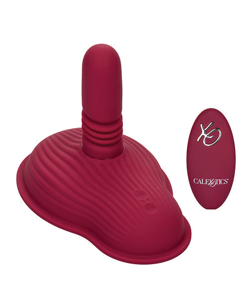 Dual Rider Remote Control Vibrator | Grinding Thrusting Vibrator | Red 12x Ribbed Best Vibrator for Women - Unapologetic angel LLC