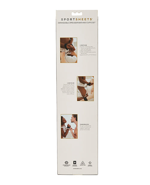 Sportsheets Expandable Spreader Bar & Cuffs Set - Unapologetic angel LLC