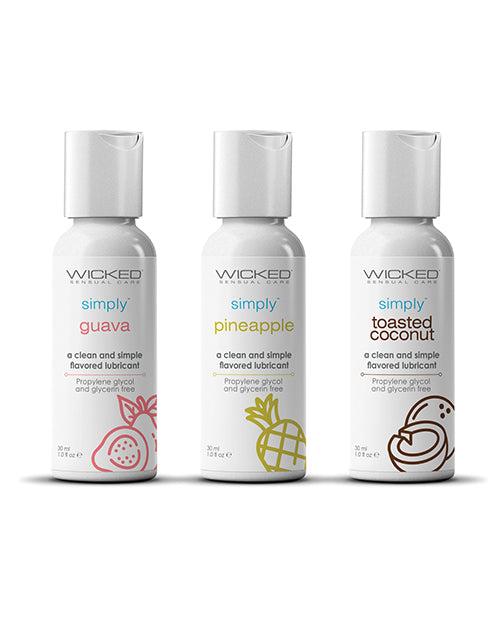 Wicked Sensual Care Tropical Trio Travel Size Flavored Lubes - 1 oz Bottles - Unapologetic angel LLC
