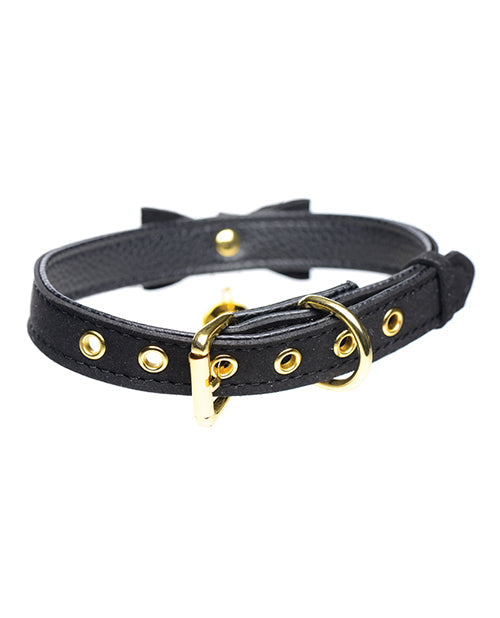 Master Series Golden Kitty Cat Bell Collar - Black/Gold - Unapologetic angel LLC