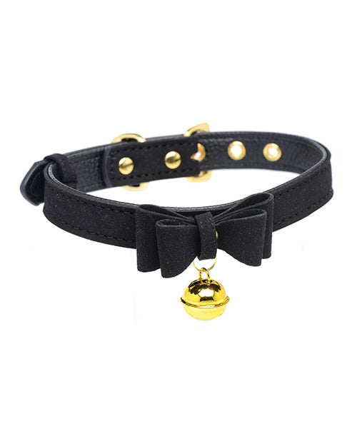 Master Series Golden Kitty Cat Bell Collar - Black/Gold - Unapologetic angel LLC
