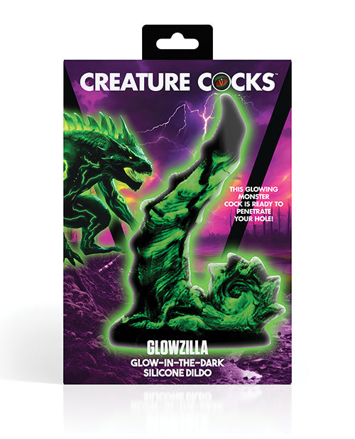Creature Cocks Realistic Dildo | Glowzilla Glow in the Dark Suction Cup Dildo - Unapologetic angel LLC