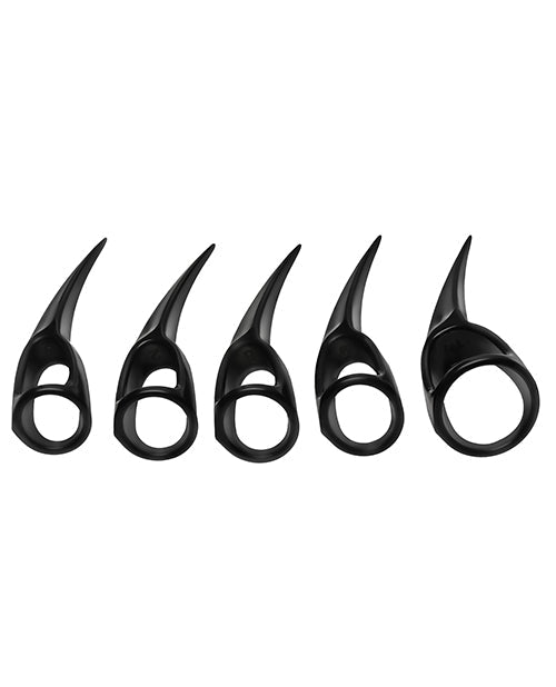 Master Series Talons Sensation Play Rings - 10 pc Set, Black - Unapologetic angel LLC