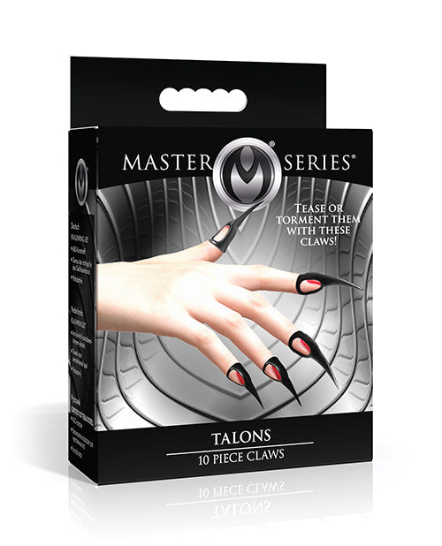 Master Series Talons Sensation Play Rings - 10 pc Set, Black - Unapologetic angel LLC
