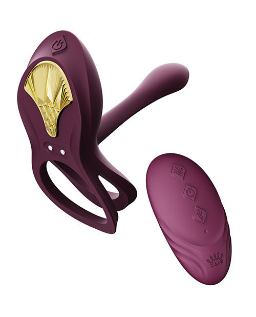 ZALO Bayek Vibrating Couples Ring w/Remote - Velvet Purple - Unapologetic angel LLC