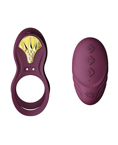 ZALO Bayek Vibrating Couples Ring w/Remote - Velvet Purple - Unapologetic angel LLC
