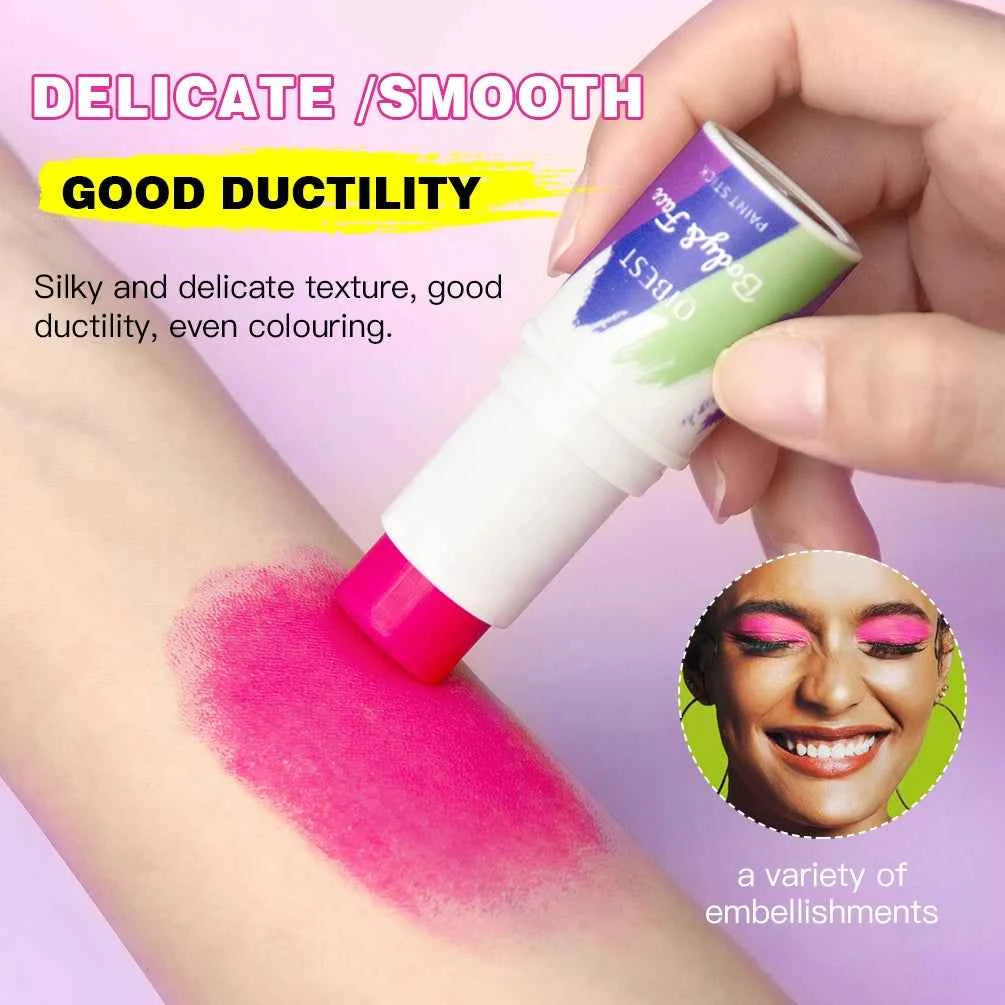 Colorful Body Paint Stick Face Body Oil Painting Paint Tattoo Painting with Brush Art