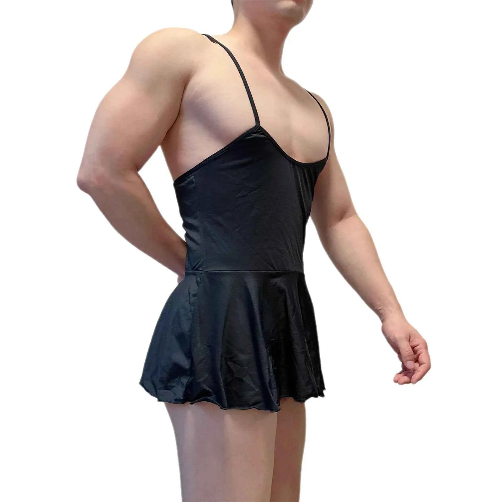 Male Slip Dress Lingerie Crossdresser Backless Mini dress