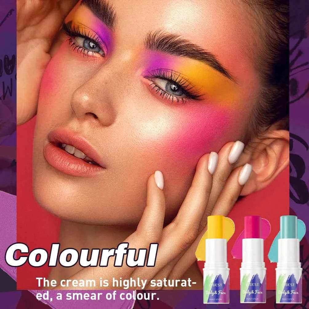 Colorful Body Paint Stick Face Body Oil Painting Paint Tattoo Painting with Brush Art