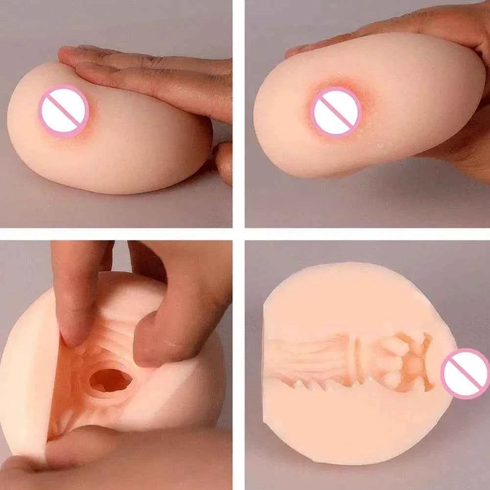 Artificial Chest Fake Silicone Breast Men Masturbator Stress Squeeze Ball Soft Mini Boobs Toy Pocket Sex Care