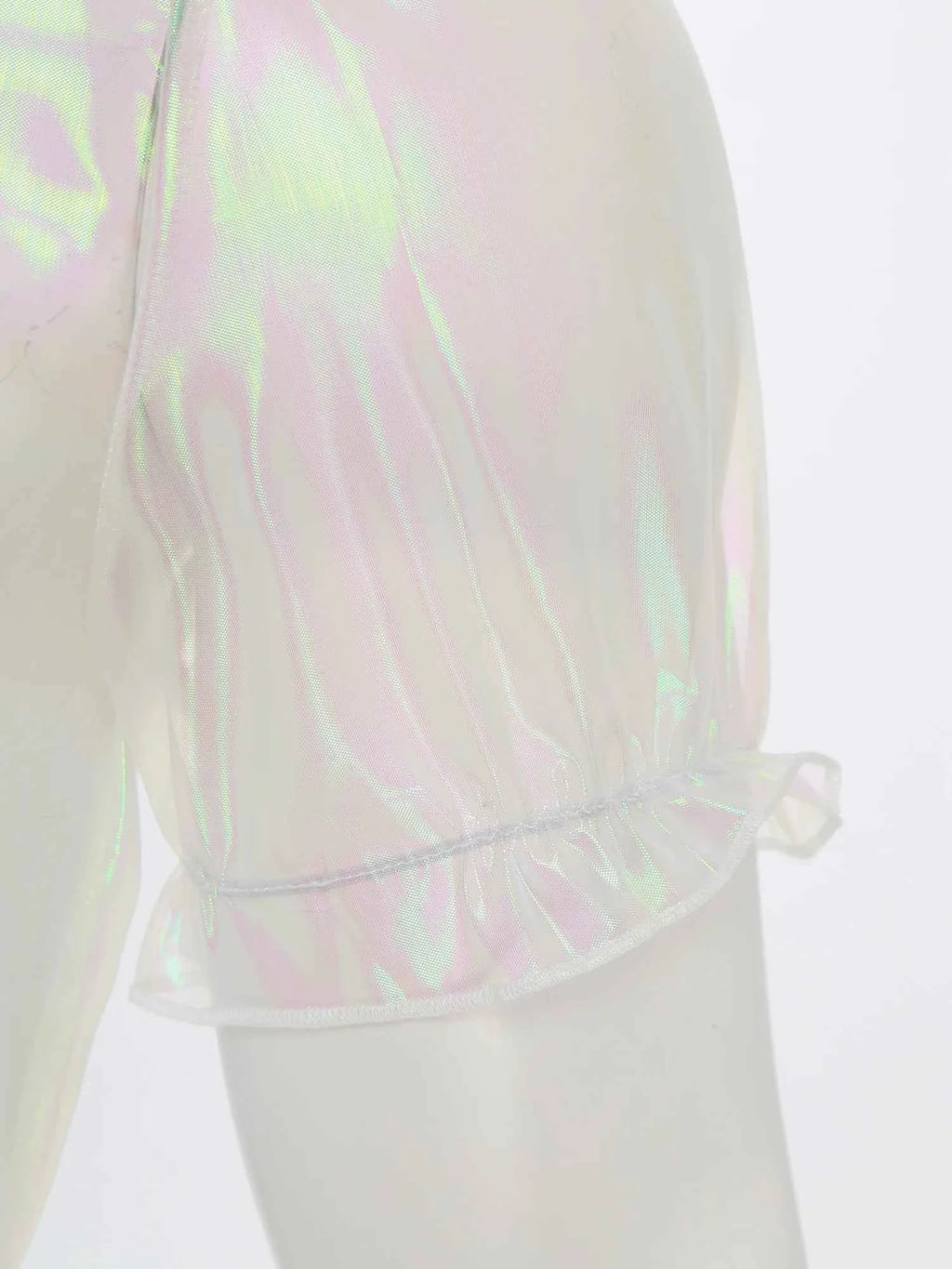 Mens Adult Organza Sissy Corssdresser  Collar Puff Sleeve Flare A-line