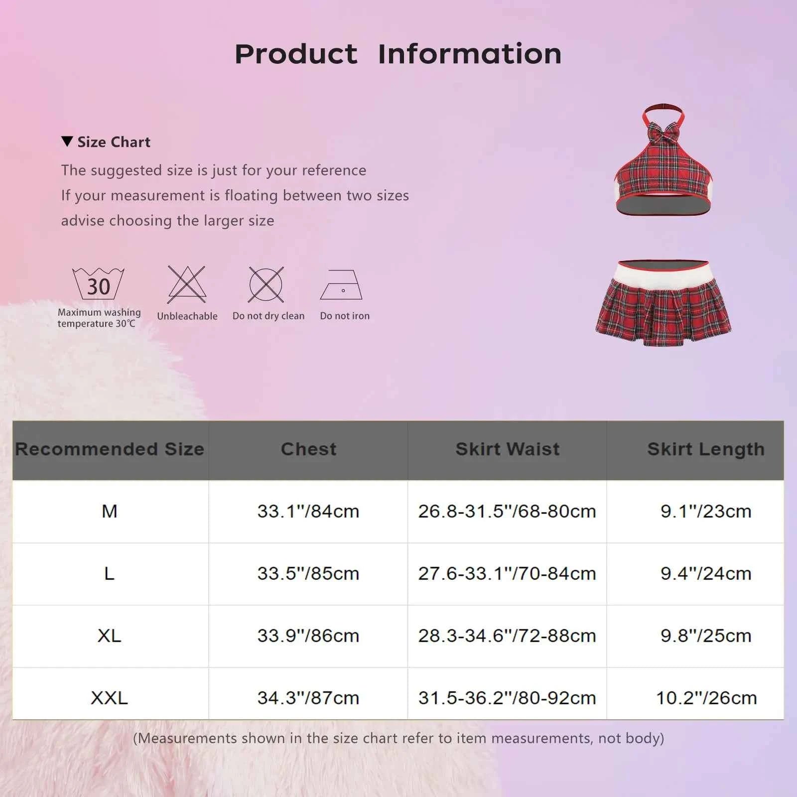 Mens Sissy School girl Set Halter Bow  Crop Top And Pleated Mini Skirt