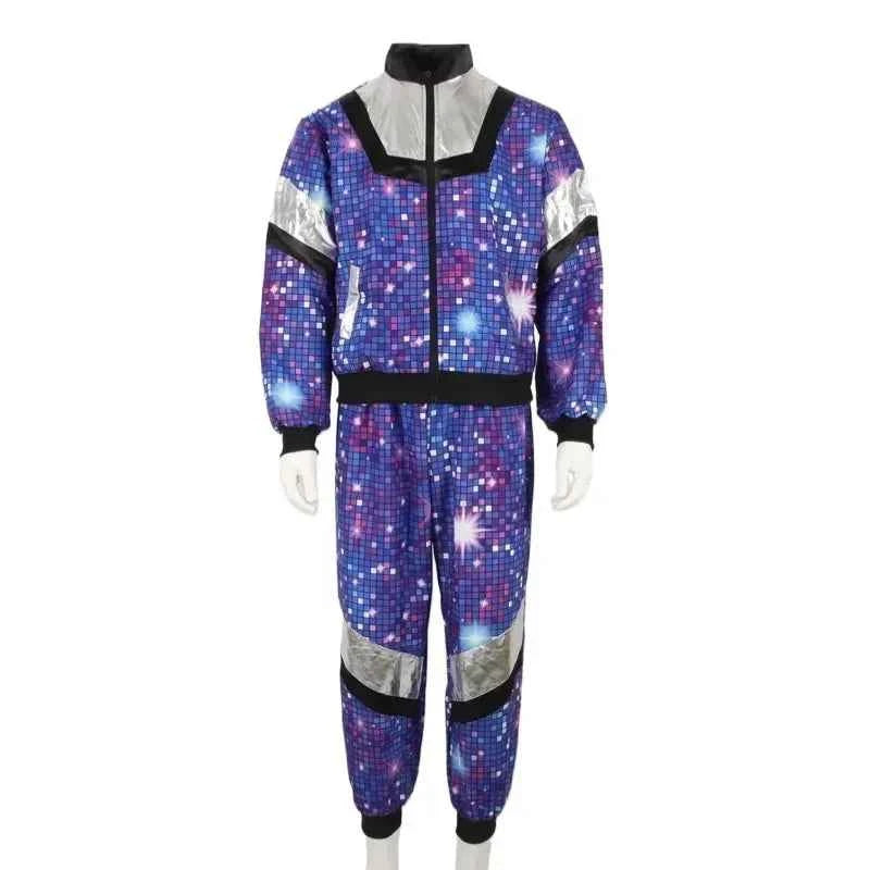 Adult 70s Hippie Disco Party Costume Vintage Hip Hop Hippie Cosplay Stage Performance Costume Men Women Halloween Party Outfits