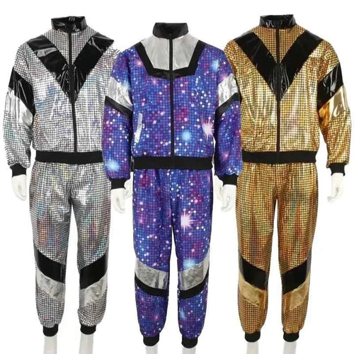Adult 70s Hippie Disco Party Costume Vintage Hip Hop Hippie Cosplay Stage Performance Costume Men Women Halloween Party Outfits