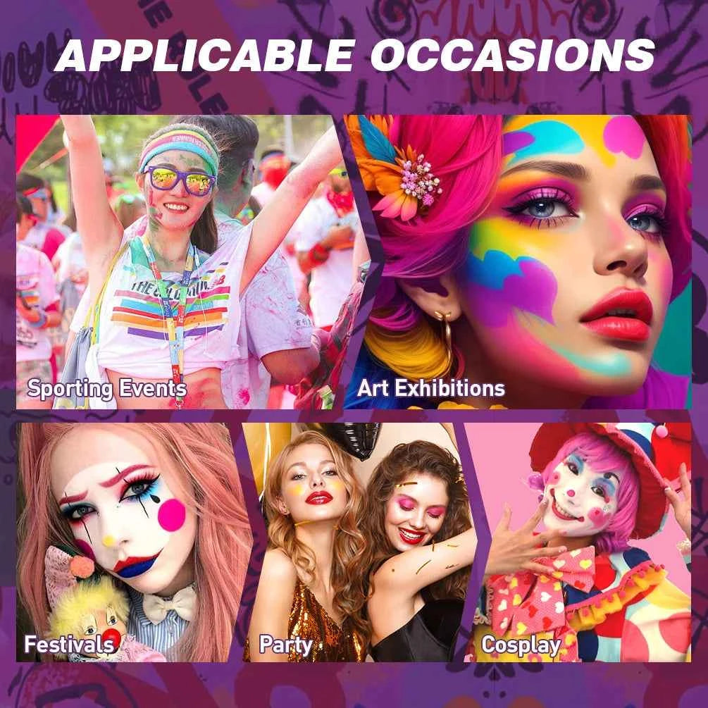 Colorful Body Paint Stick Face Body Oil Painting Paint Tattoo Painting with Brush Art