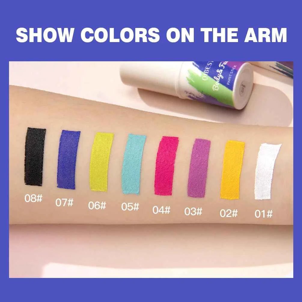 Colorful Body Paint Stick Face Body Oil Painting Paint Tattoo Painting with Brush Art