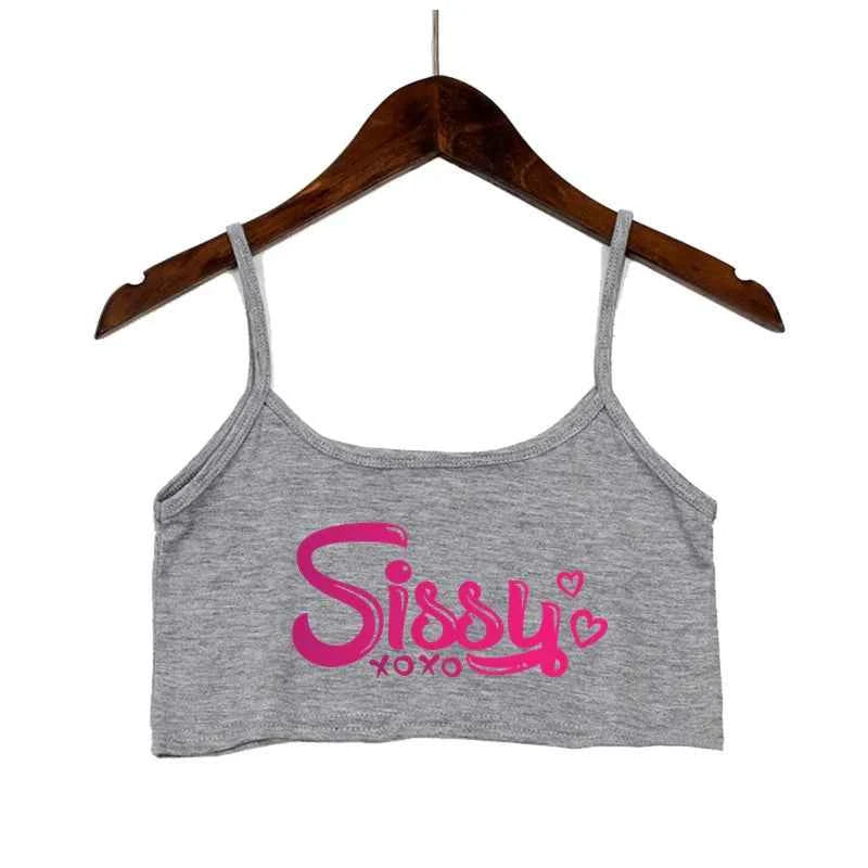 SISSY Camis Backless  Crop Top