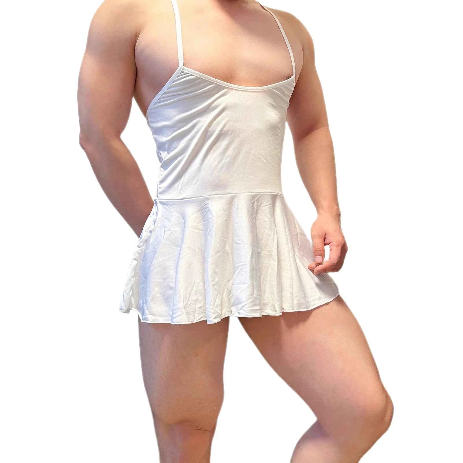 Male Slip Dress Lingerie Crossdresser Backless Mini dress